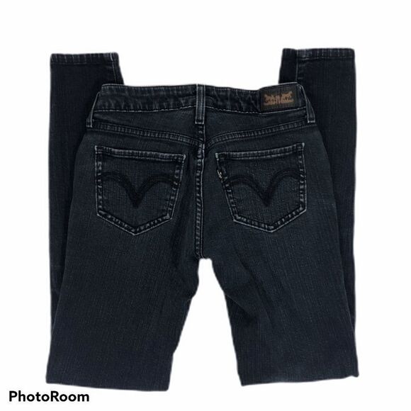 Levi 535 Denim Leggings Size 1‎ Dark Wash - Picture 6 of 8